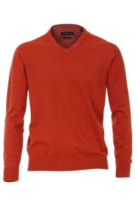 Pulls Homme Casamoda col en V Classic Uni  100 % coton d'hiver