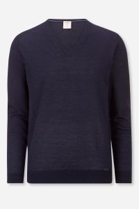 Men's Knitwear Olymp v neck Regular Plain 85% virginwool 15% Silk