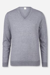 Strickwaren Herren Olymp V-Ausschnitt Regular Einfarbig 85% Schurwolle, 15% Seide
