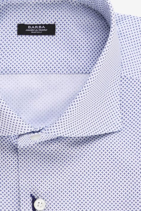 Camisa Hombre Barba Regular Diseño  100% algodón cuello Francés Manga larga