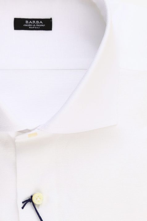 Camisa Hombre Barba Regular Lisa 65% algodón, 35% lino cuello Francés Manga larga
