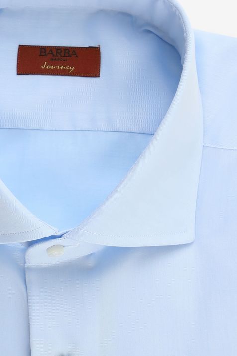 Men's Shirt Barba Regular Plain 100% cotton collar French Long sleeve