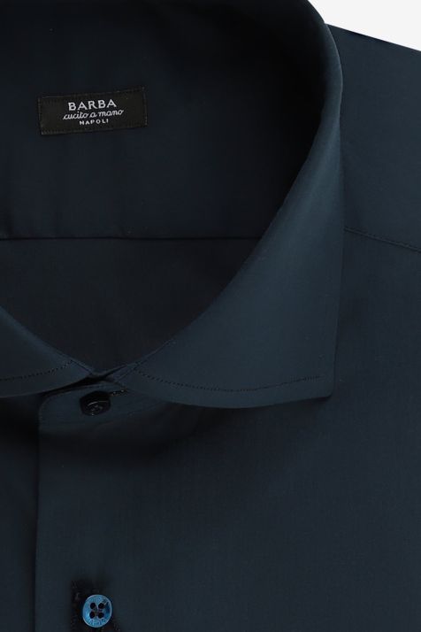 Camisa Hombre Barba Regular Lisa 78% Algodón, 18% Poliéster, 4% Elastano cuello Francés Manga larga