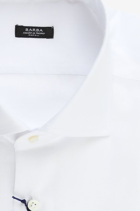 Camisa Hombre Barba Regular Lisa 100% algodón cuello Francés Manga larga