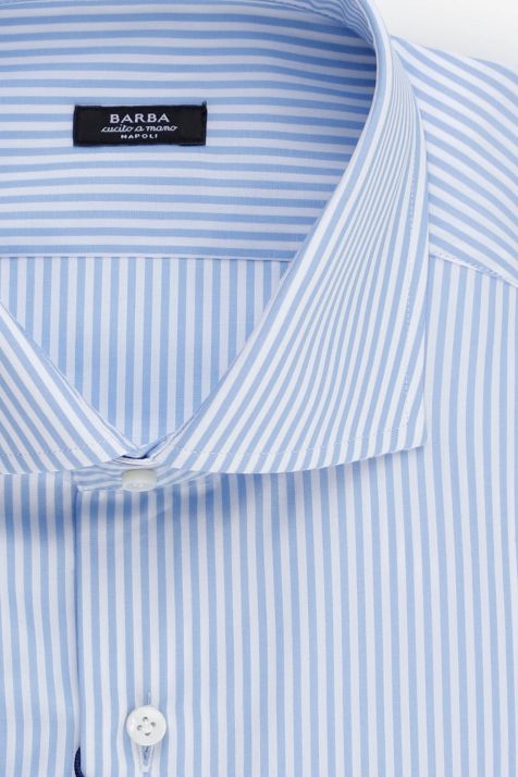 Hemd Herren Barba Regular Streifen 100% Baumwolle kragen Französisch Lange Ärmel