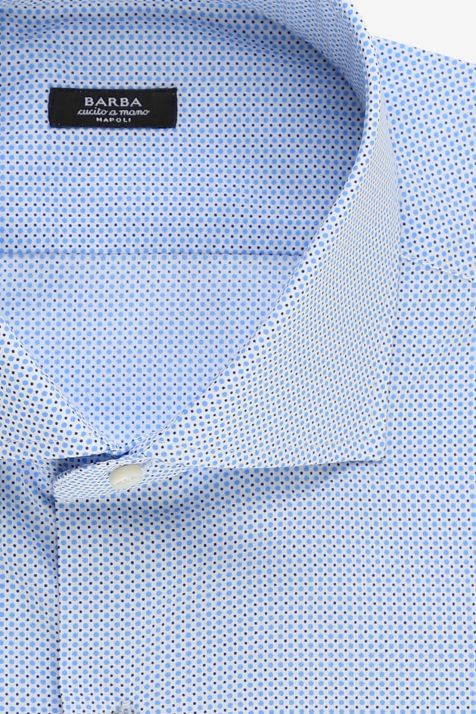 Camisa Hombre Barba Regular Diseño  100% algodón cuello Francés Manga larga