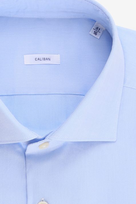 Camisa Hombre Caliban Slim Lisa 100% algodón cuello Francés Manga larga