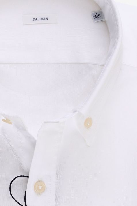 Chemise Homme Caliban Regular Uni 100% coton col Boutonné Manche longue