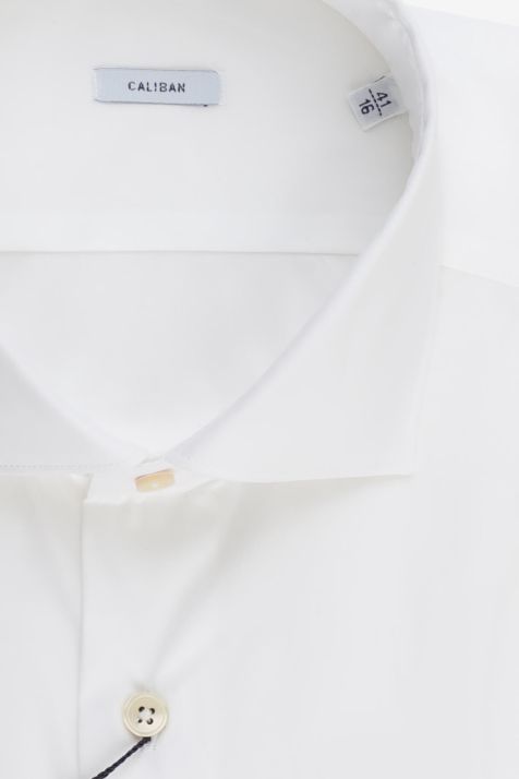Men's Shirt Caliban Regular Plain 97% cotton 3% elastan collar French Long sleeve