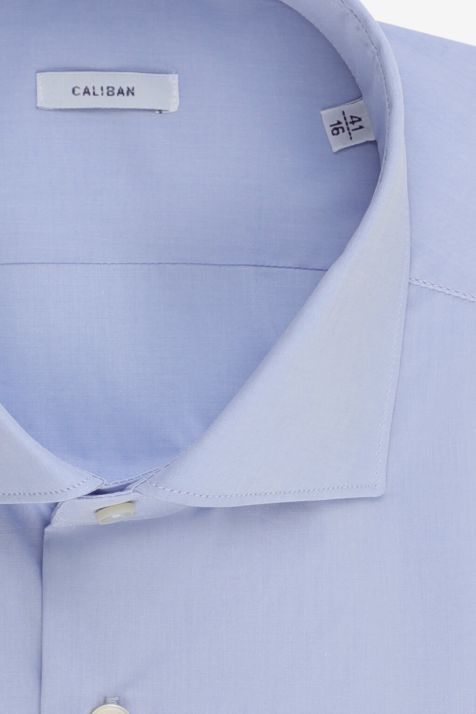 Camisa Hombre Caliban Regular Lisa 97% algodón 3% elastan cuello Francés Manga larga