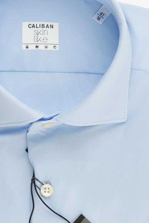 Camisa Hombre Caliban Regular Lisa 73% poliamida 27% elastano cuello Francés Manga larga