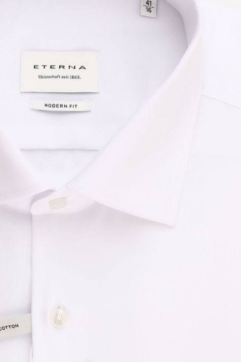 Camisa Hombre Eterna Classic No Plancha Lisa 100% algodón cuello Francés Manga larga