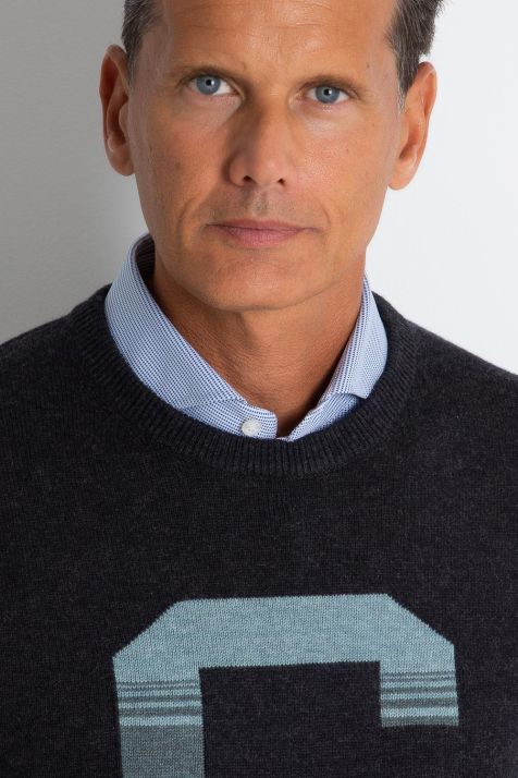 Men's Knitwear Gant Crew-neck Classic Plain 80% Co 20% Wo