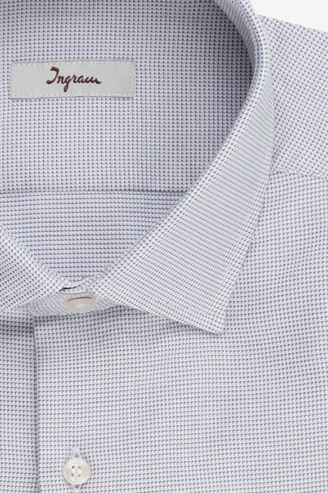 Camisa Hombre Ingram Regular Diseño  100% algodón cuello Francés Manga larga
