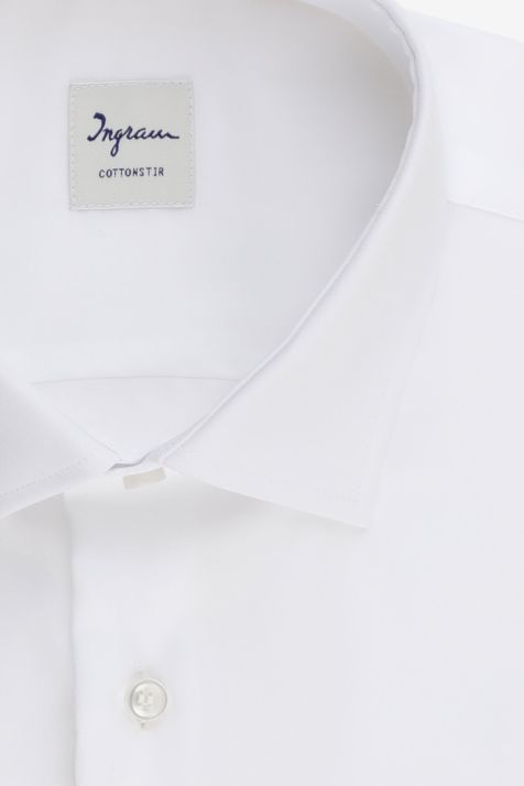 Men's Shirt Ingram Classic Not Iron Plain 100% cotton collar Italian Long sleeve