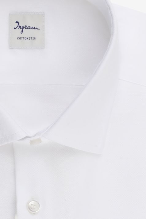Men's Shirt Ingram Regular Not Iron Plain 100% cotton collar Italian Long sleeve