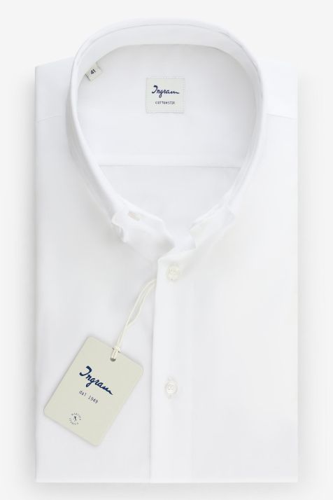 Hemd Herren Ingram Classic Bügelfreie Einfarbig 100% Baumwolle kragen Button-Down Lange Ärmel