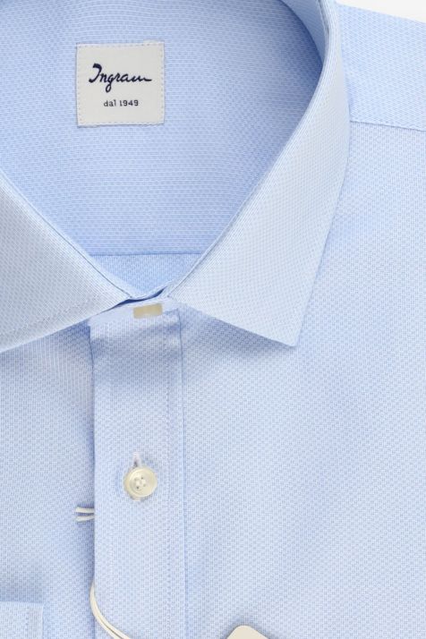 Camisa Hombre Ingram Classic Diseño  100% algodón cuello Francés Manga larga