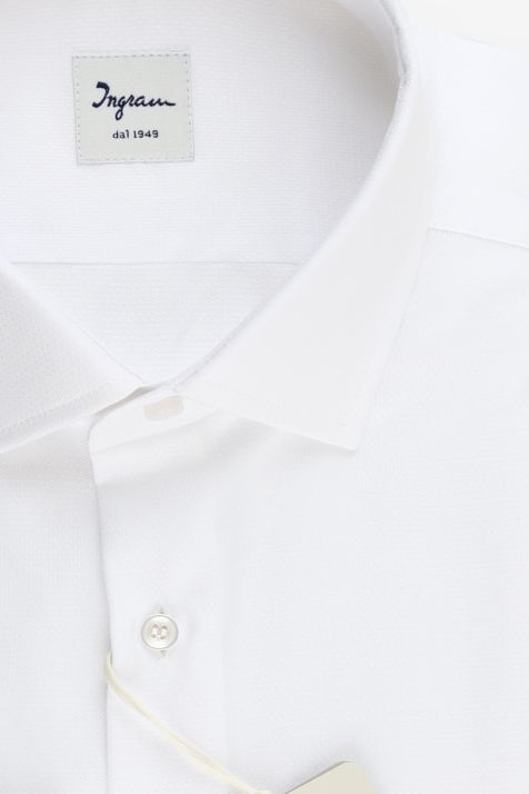 Camisa Hombre Ingram Regular Diseño  100% algodón cuello Francés Manga larga