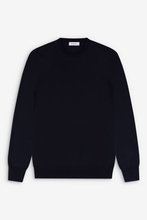 Men's Knitwear Kangra crew-neck Regular Plain 100% merinos wool