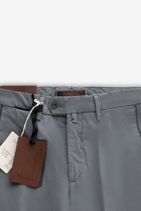 Men's Trouser B-Settecento Chino Slim Plain 97% cotton 3% elastan