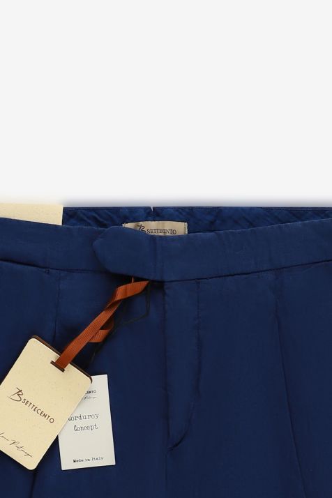Men's Trouser B-Settecento Bermuda Slim Stripe 47% cotton 52% linen 1% ea