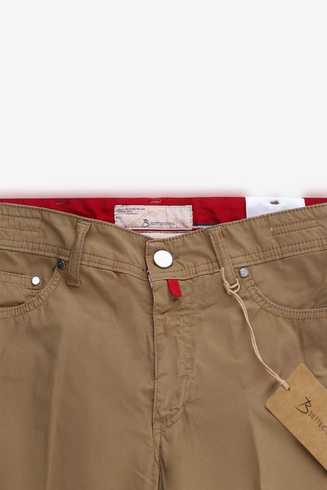 Men's Trouser B-Settecento 5 Pocket Slim Plain 96% cotton 4% elastan