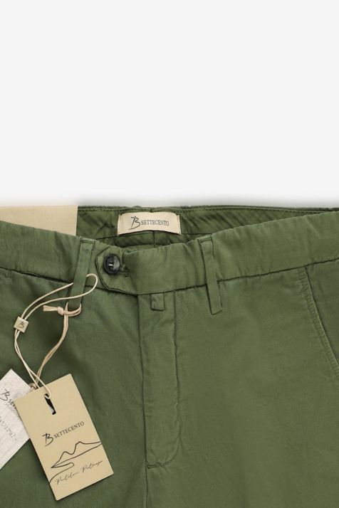 Men's Trouser B-Settecento Chino Slim Plain 63% cotton 35% linen 2% ea