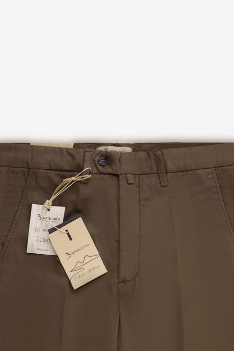 Pantalon Homme B-Settecento Chino Slim Uni 63% Coton, 35% Lin, 2% Élasthanne