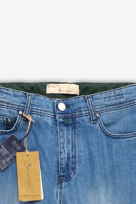 Pantalon Homme B-Settecento 5 Pocket Slim Uni 99 % coton, 1 % élasthanne