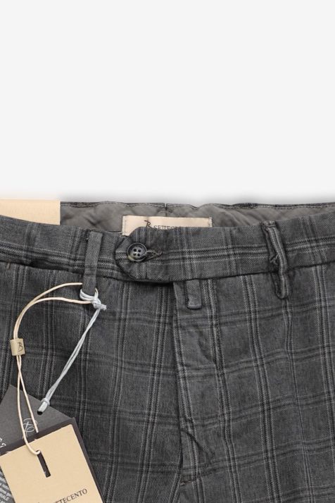Pantalon Homme B-Settecento Chino Slim Carreaux 97% coton 3% elastan