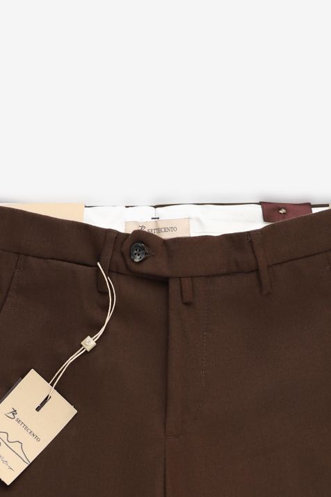 Pantalon Homme B-Settecento Chino Slim Uni 98 % laine, 2 % élasthanne
