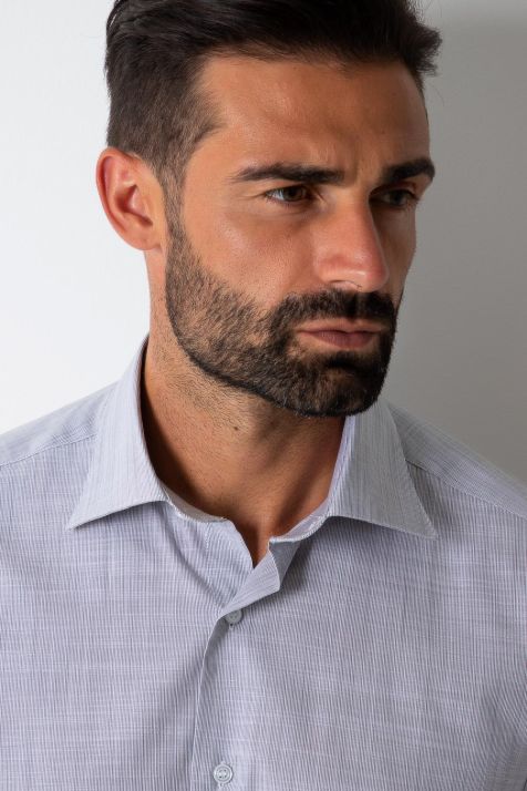 Hemd Herren Aplomb Regular Streifen 100% Baumwolle kragen Italienisch Lange Ärmel