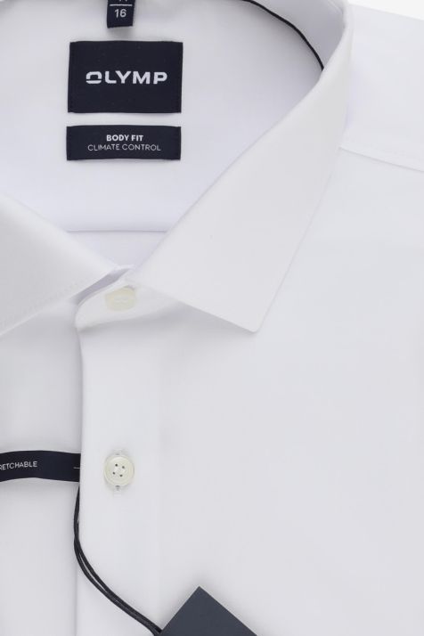Men's Shirt Olymp Regular Plain 64% cotton27% polyester9% elastane collar French Long sleeve