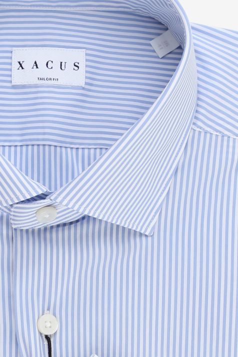 Chemise Homme Xacus Regular Rayures 72% coton 3% elastan 25% pa col Italien Manche longue