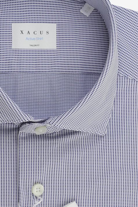 Chemise Homme Xacus Regular Partiellement  83 % polyamide, 17 % élasthanne col Italien Manche longue