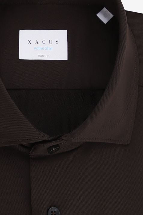 Chemise Homme Xacus Regular Uni 86 % polyamide, 14 % élasthanne col Italien Manche longue