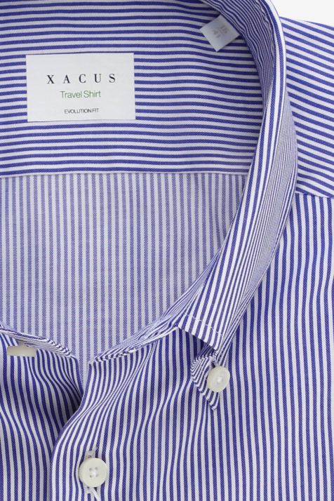 Men's Shirt Xacus Classic Not Iron Plain 100% cotton collar Button down Long sleeve