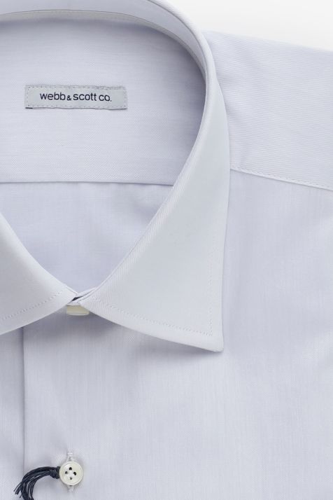 Men's Shirt Webb & Scott Regular Plain 100% cotton collar Italian Long sleeve