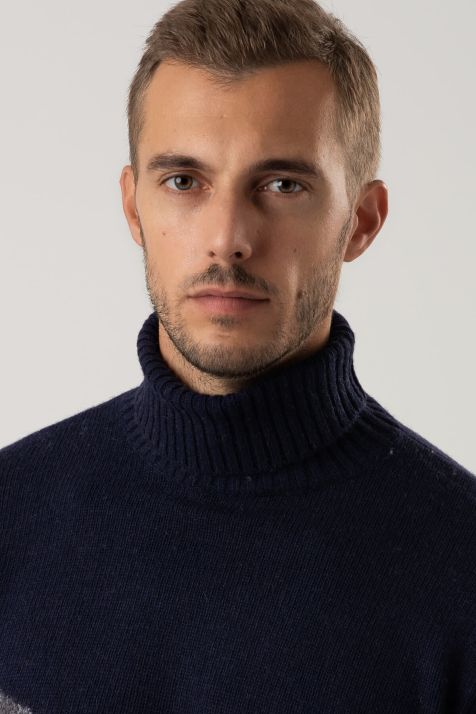 Men's Knitwear Privati Firenze High neck Slim Patterned 50% wool 20% pa 20%vi 10% cashmere