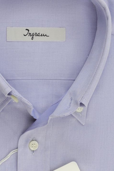 Men's Shirt Ingram Classic Plain 100% cotton collar Button down Long sleeve