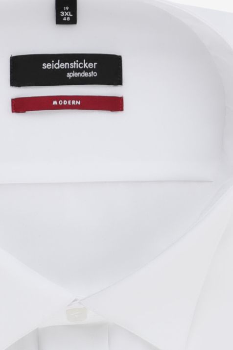 Camisa Hombre Seidensticker Classic Lisa 100% algodón cuello Cerimonia Manga larga