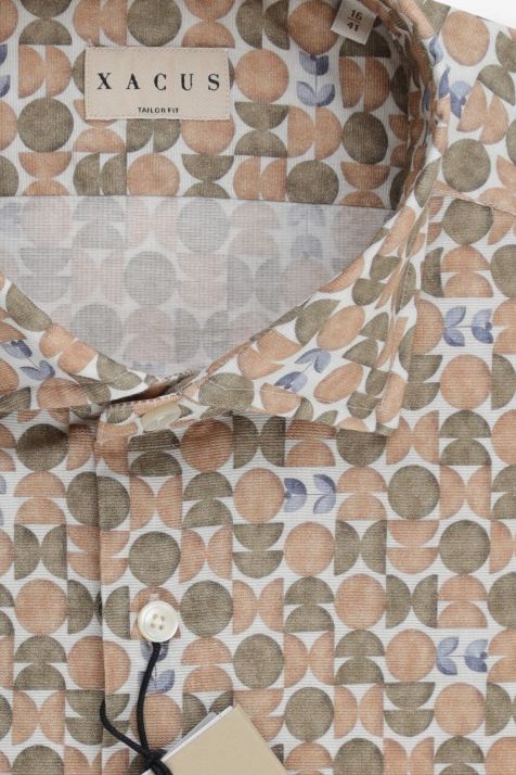 Men's Shirt Xacus Regular Patterned 100% cotton collar French Long sleeve