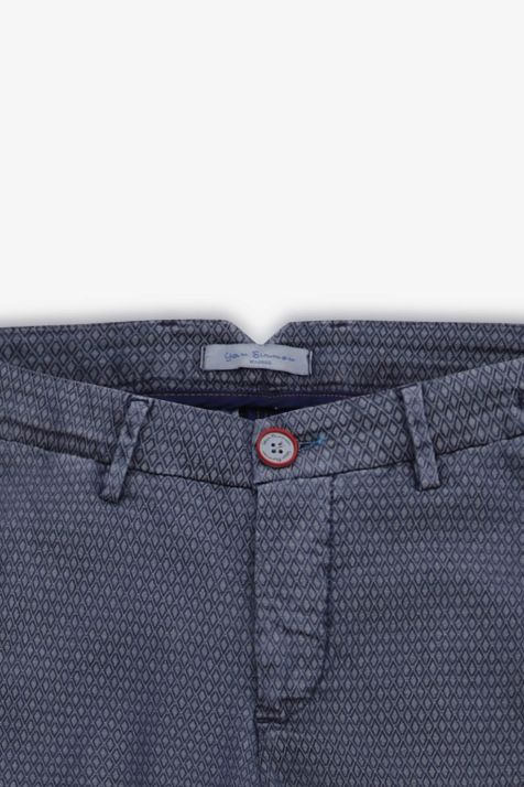 Hose Herren Yan Simmon Klassische Slim Halb Unifarben 98 % Baumwolle, 2 % E-Leder