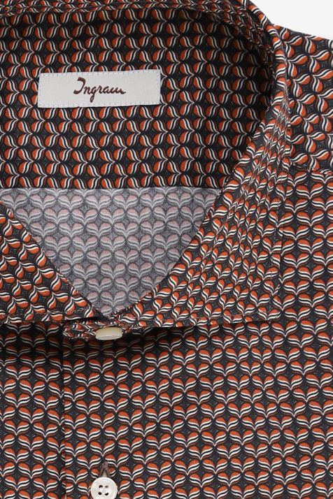 Men's Shirt Ingram Slim Semi-plain 100% cotton collar French Long sleeve