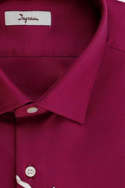 Men's Shirt Ingram Slim Plain 100% cotton collar French Long sleeve