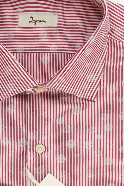 Hemd Herren Ingram Slim Streifen 100% Baumwolle kragen Französisch Lange Ärmel