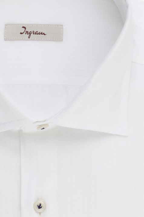 Camisa Hombre Ingram Regular Lisa 100% algodón cuello Italiano Manga larga