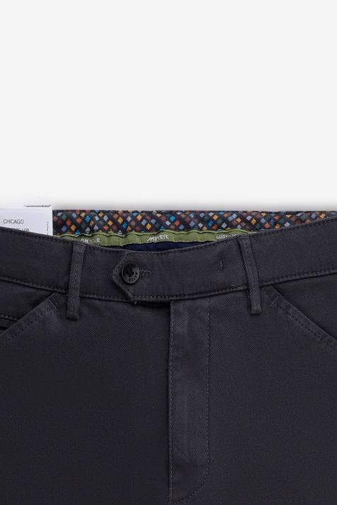 Hose Herren Meyer Chinos Regular Einfarbig 98 % Baumwolle, 2 % E-Leder