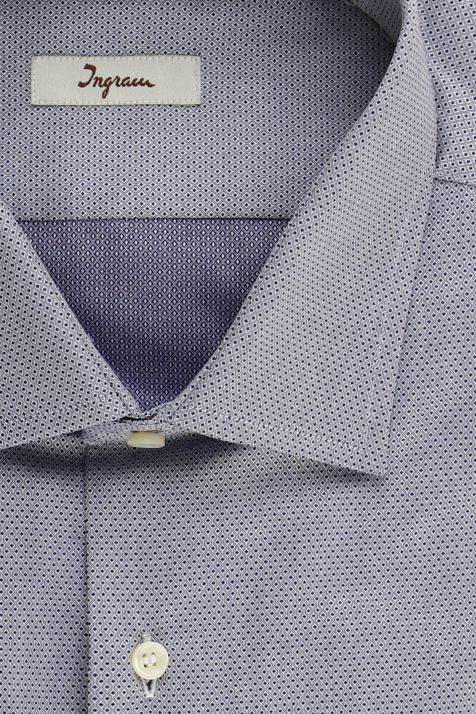 Men's Shirt Ingram Slim Semi-plain 100% cotton collar French Long sleeve